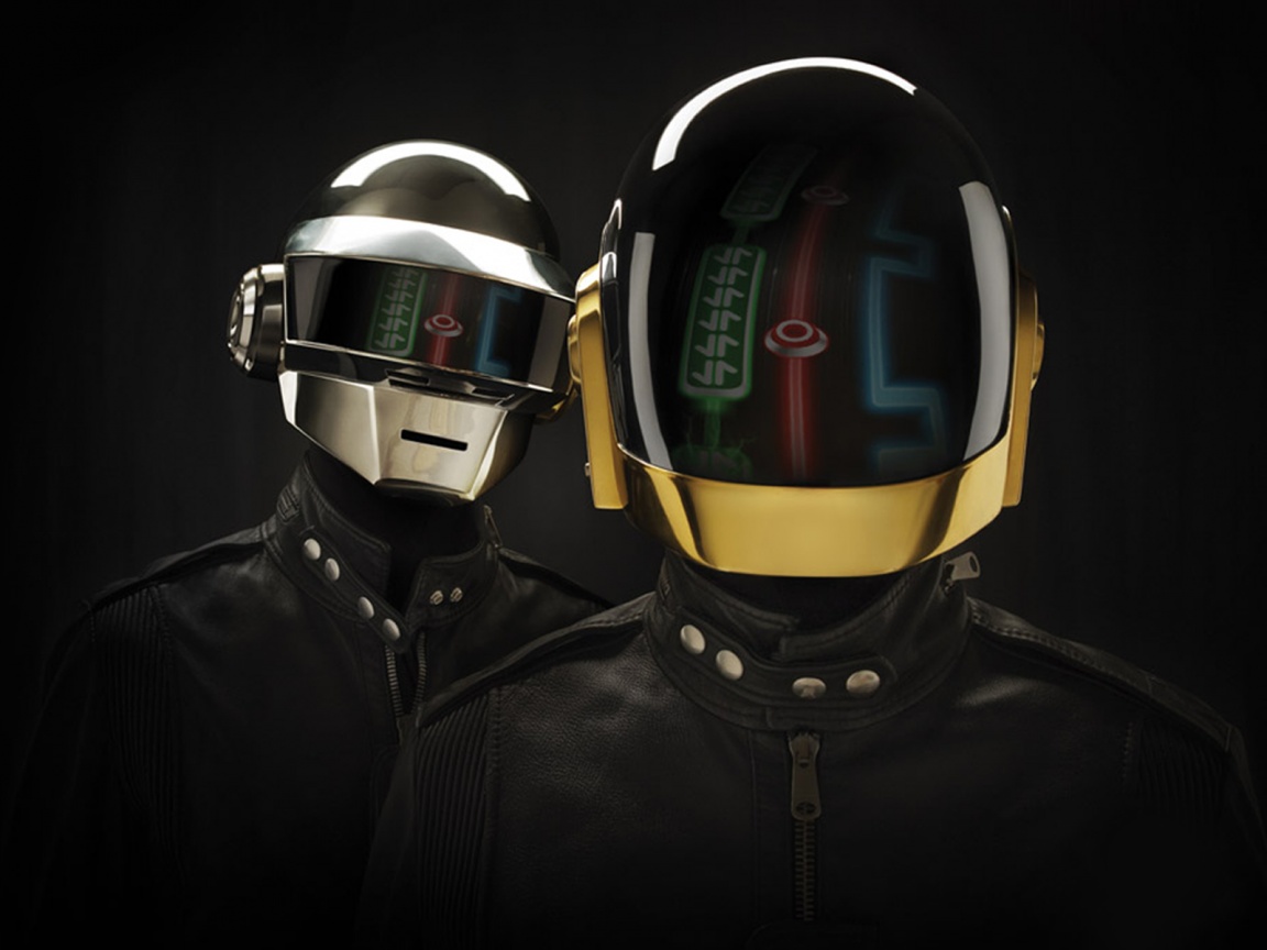 Daft Punk на темном фоне обои