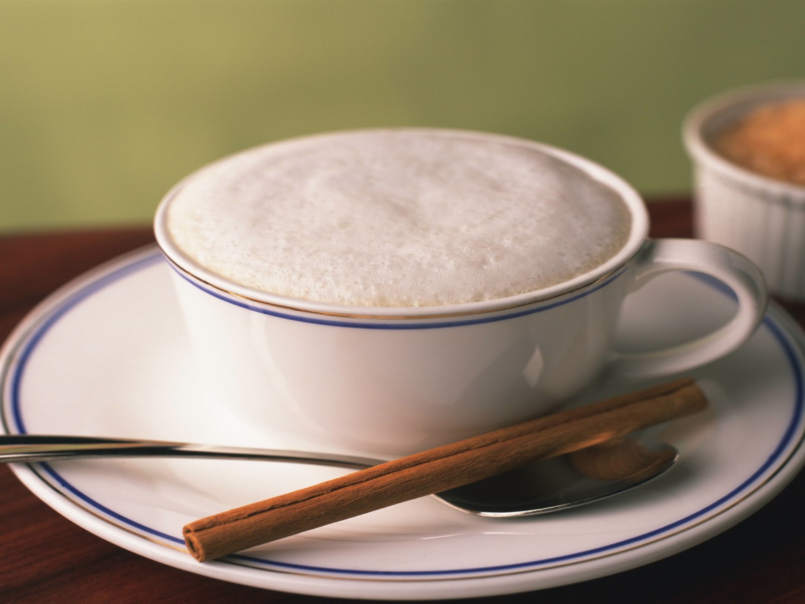 Чашечка кофе с корицей обои