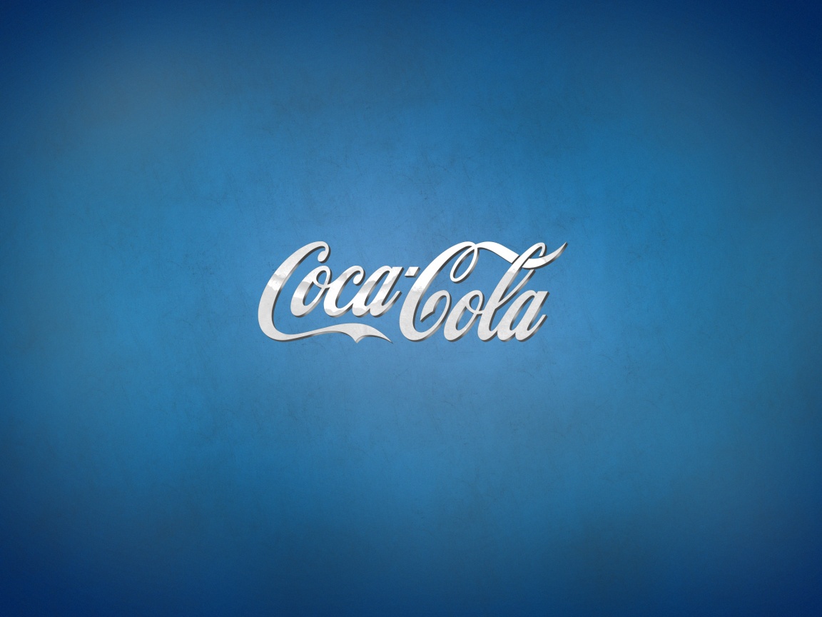 Синий логотип Coca-Cola обои