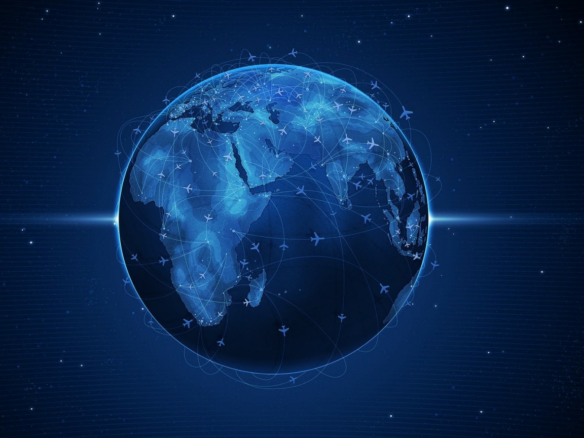 Маршруты самолетов обои