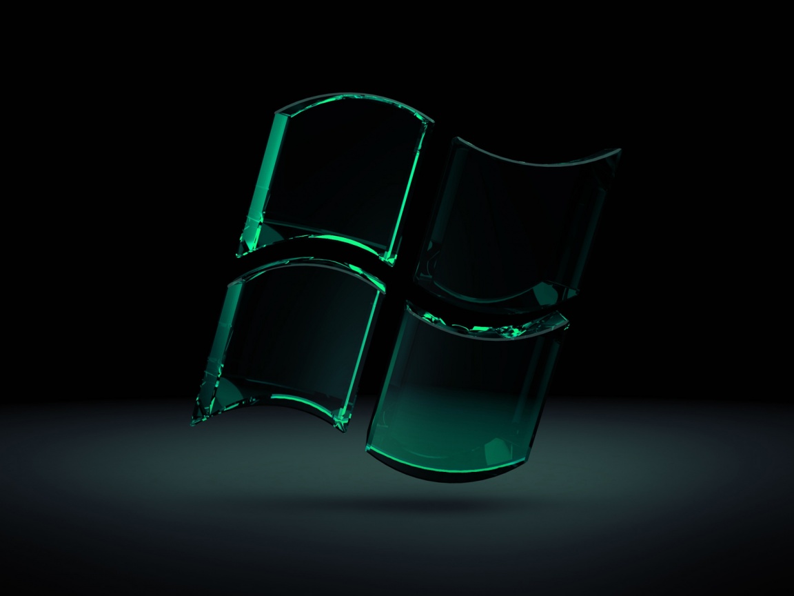 Логотип Windows из стекла обои