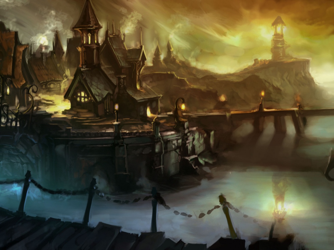 Волшебная деревня обои