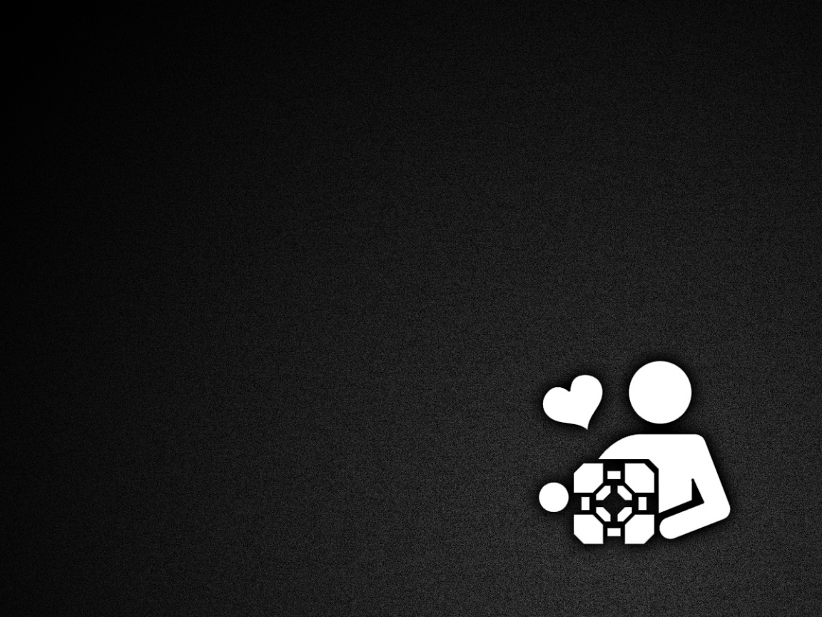 Ты и твой companion cube обои