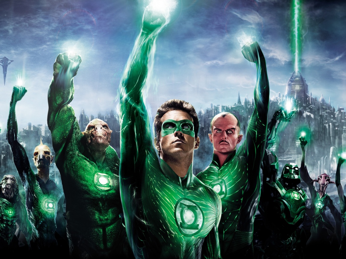 Зеленый фонарь обои