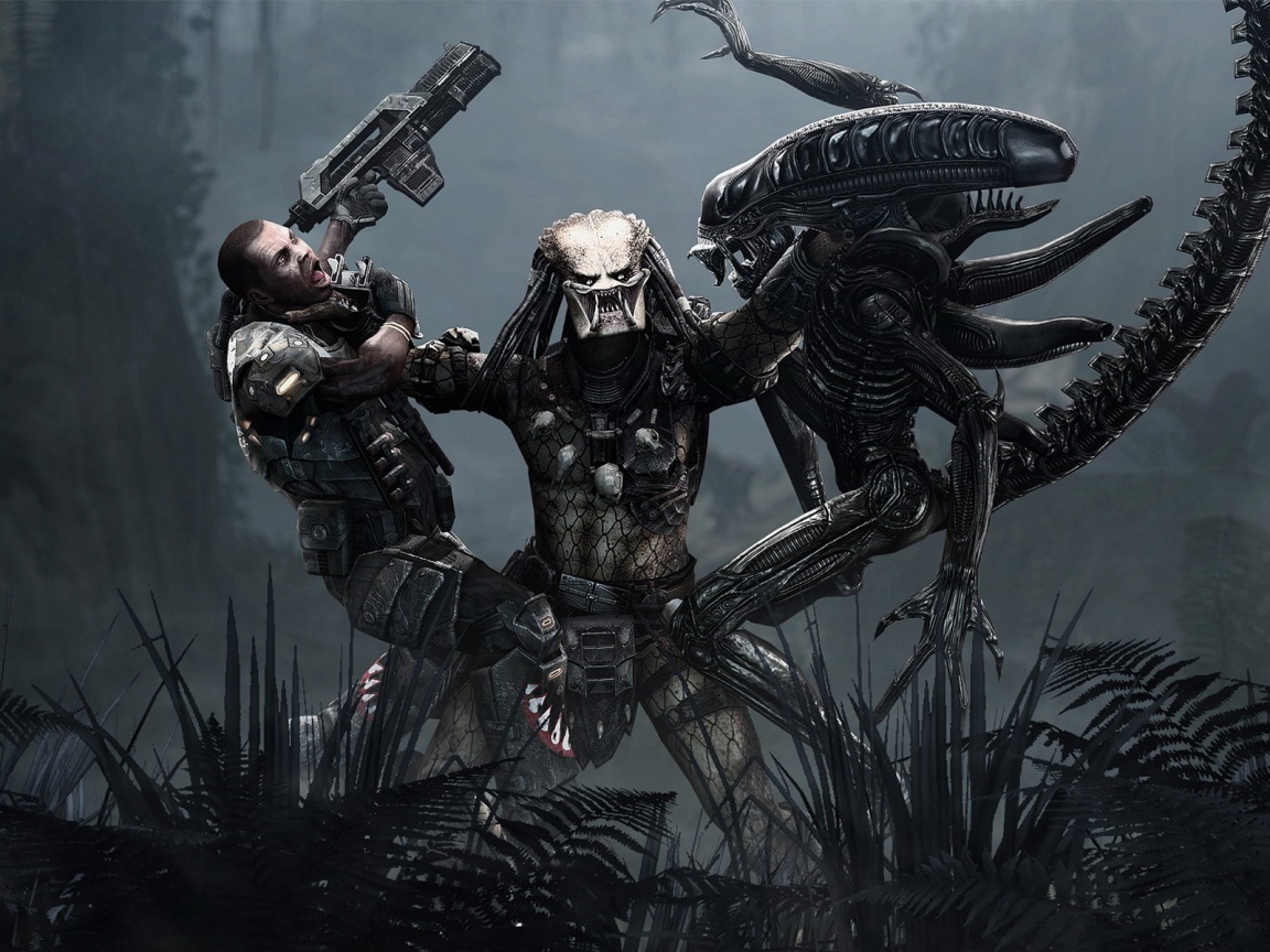 Чужой против Хищника обои