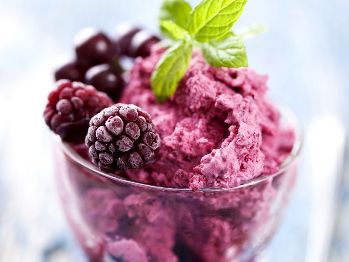 Ягодное мороженное обои