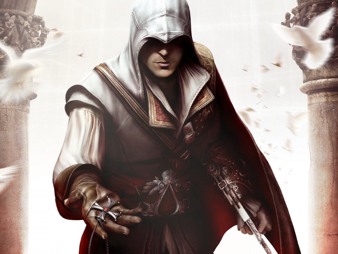 Ассасин с крестом обои