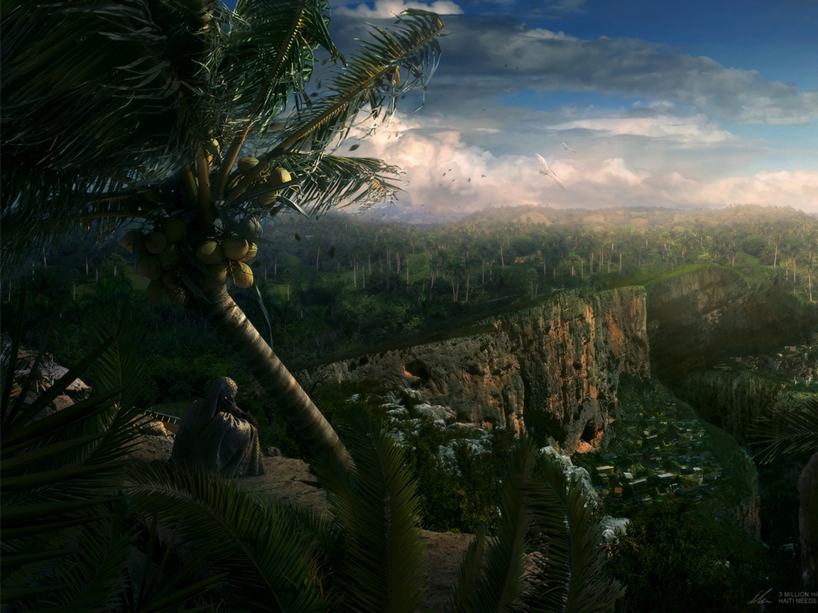 Вид на джунгли обои