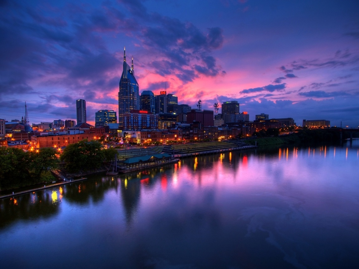 Ночной город обои