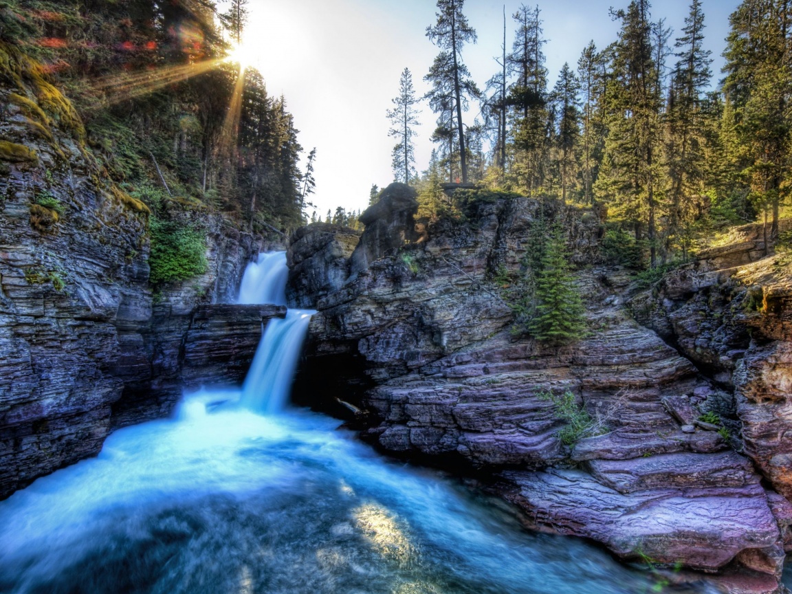 Горные водопады обои