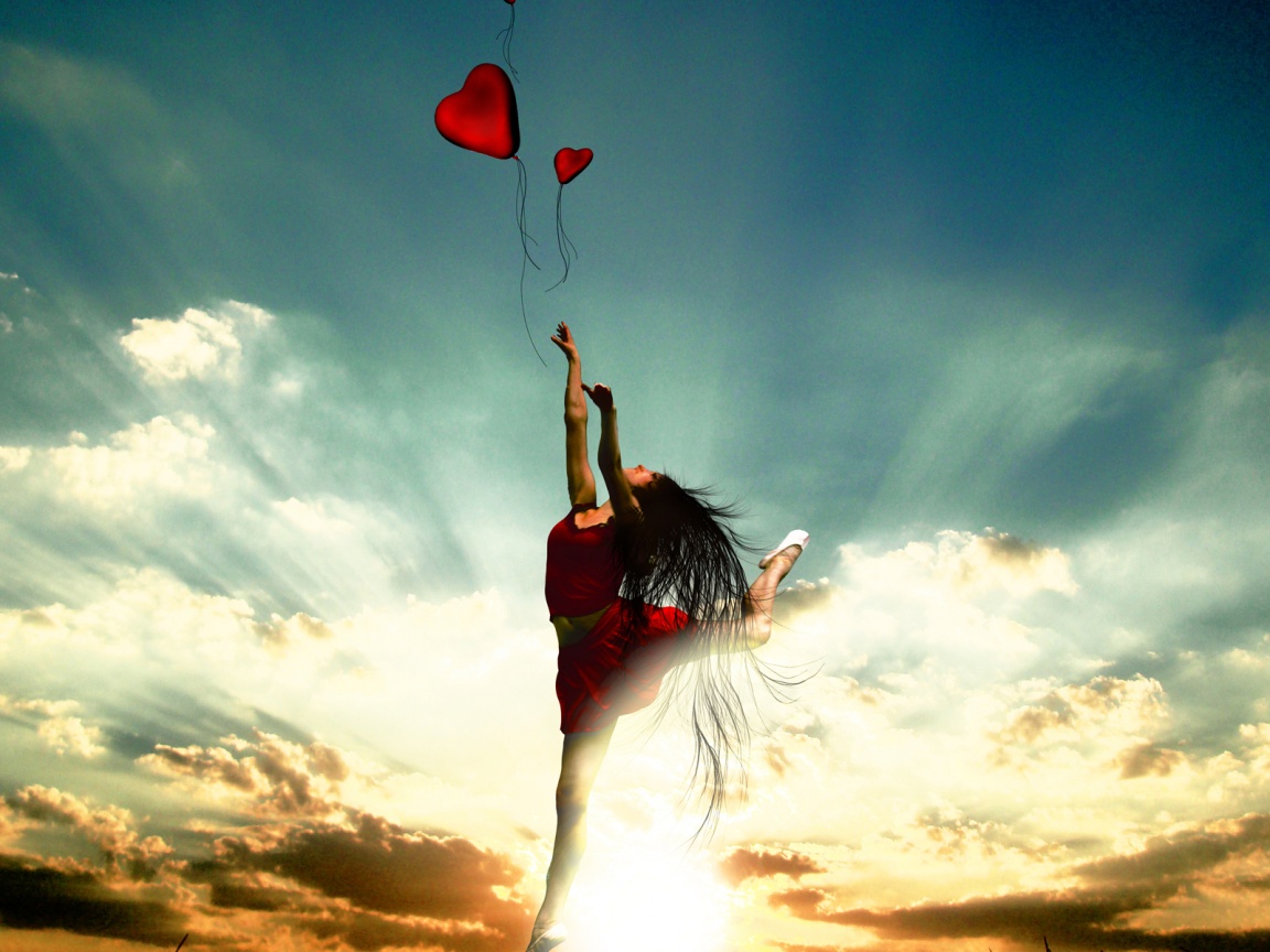 Отпускаяю сердце в небеса обои