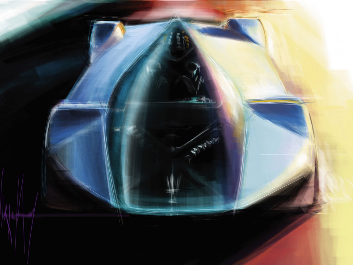 Зарисовка Maserati Birdcage обои