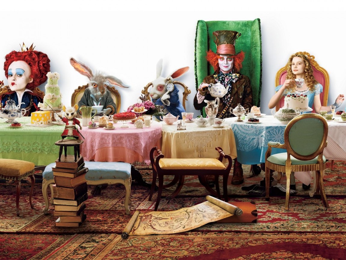 Чай в стране чудес обои