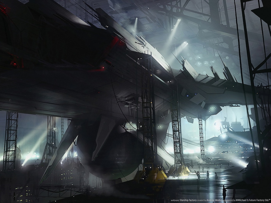 Сборка космического корабля обои