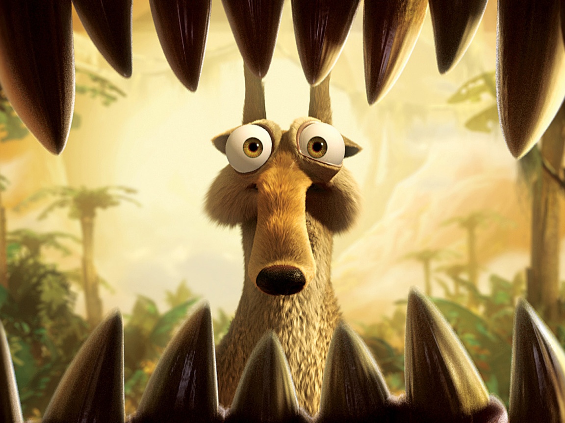 Скрэт и динозавр обои