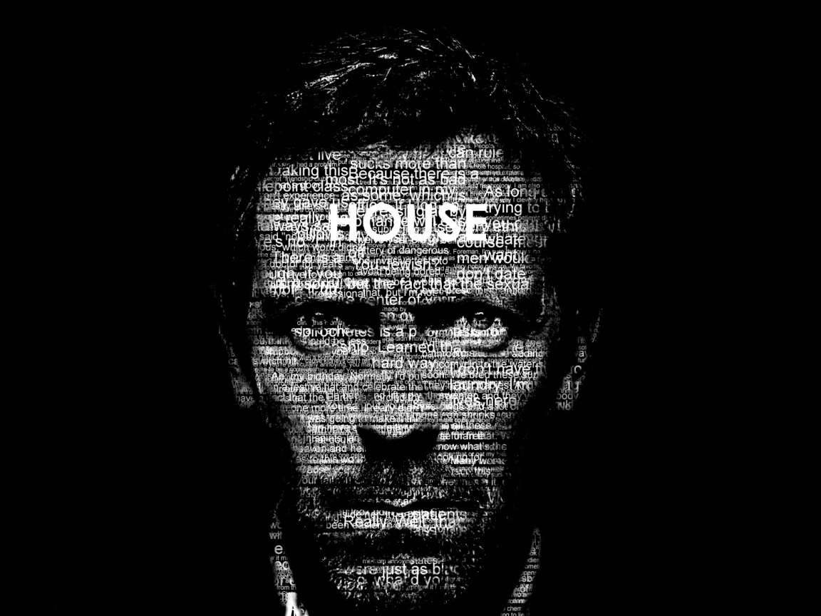 Хаус типографика обои