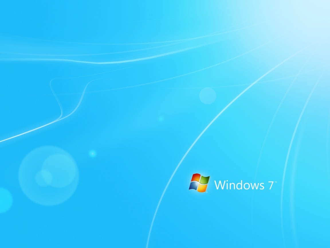 Голубые обои Windows 7 обои