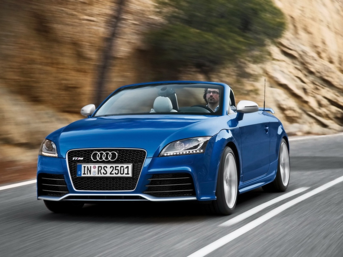 Кабриолет ауди: вид спереди обои