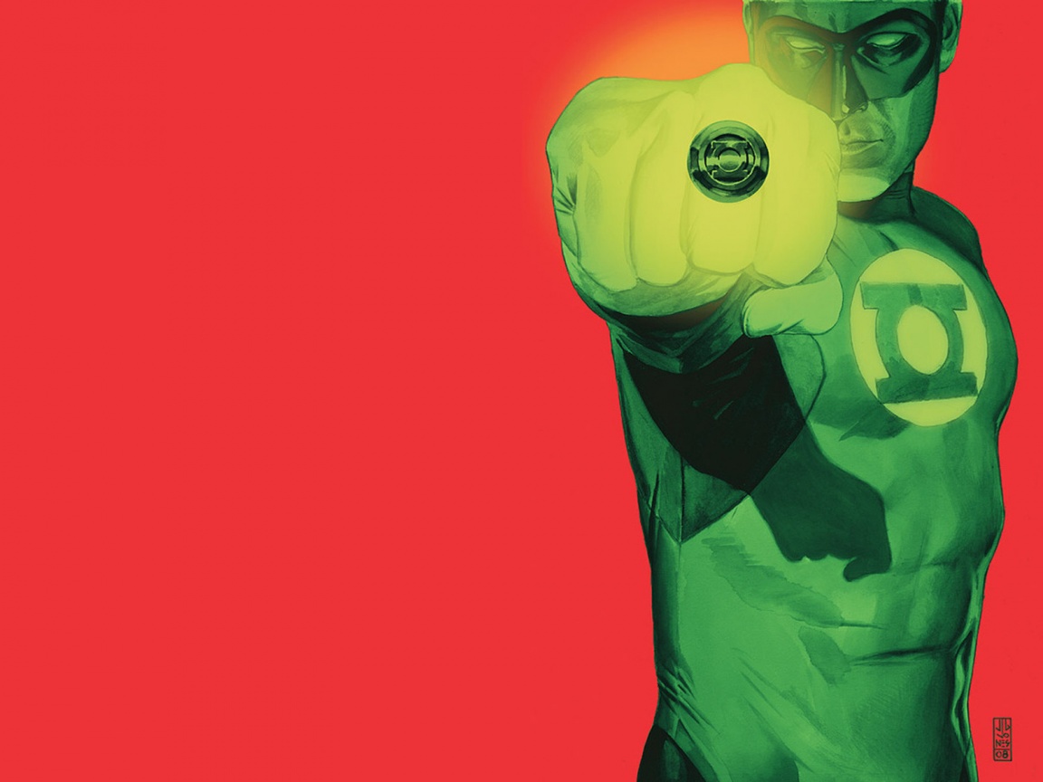 Зелёный фонарь рисунок обои