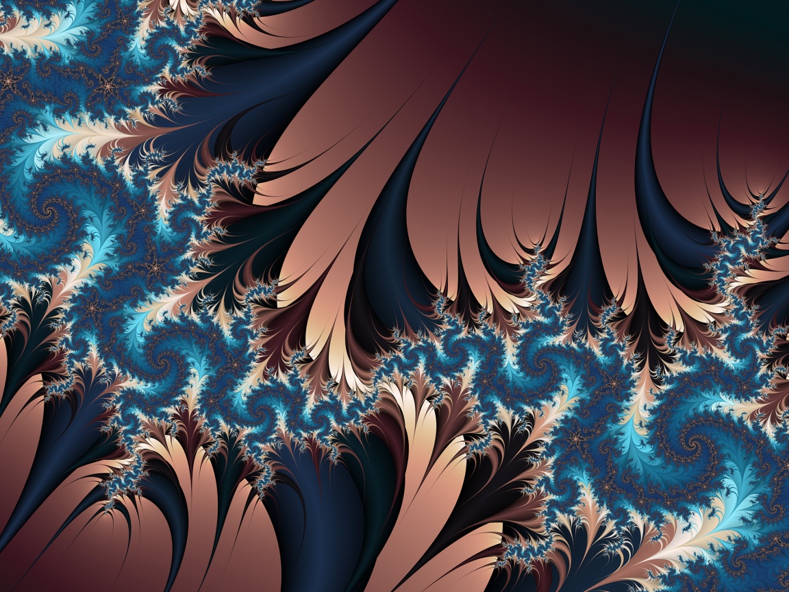 Цветной фрактал обои