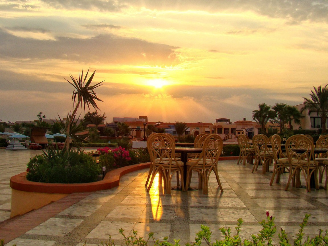 Закат в Хургаде обои