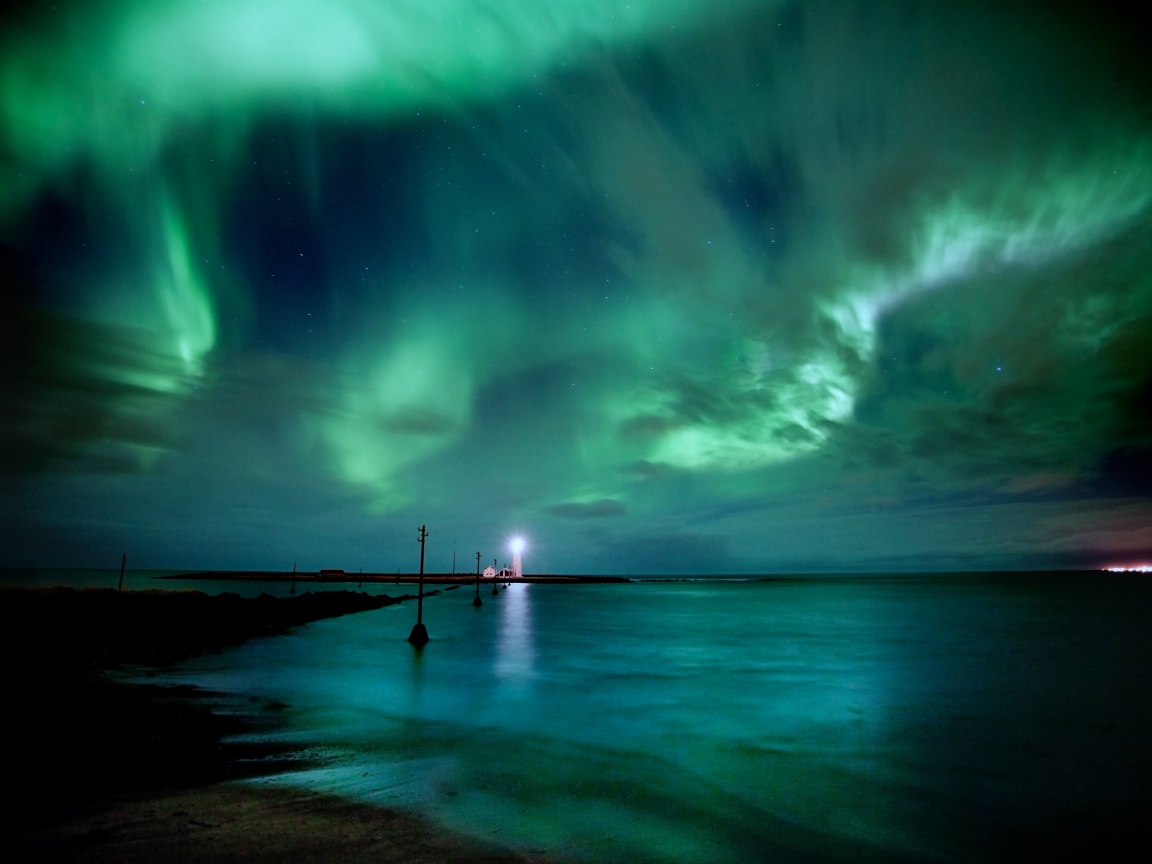 Ночь на севере обои