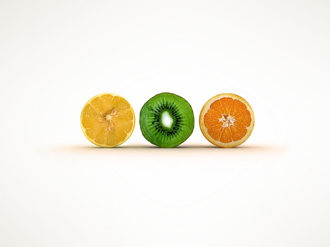 Фрукты в разрезе обои