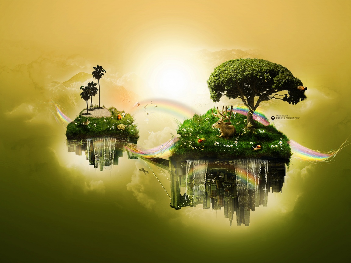 Парящие острова обои