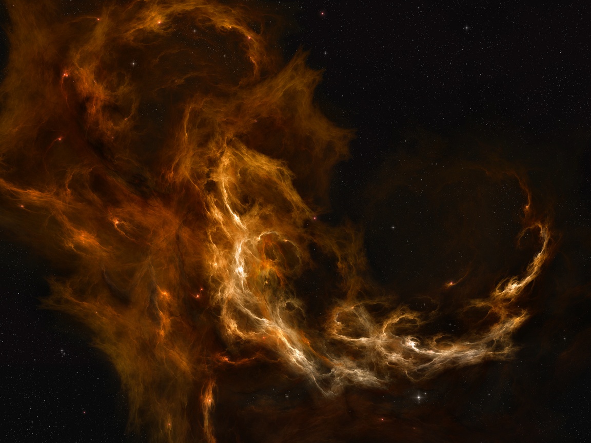 Яркая космическая туманность обои