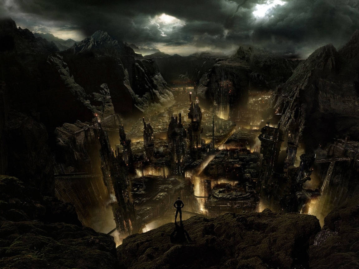 Таинственный город обои