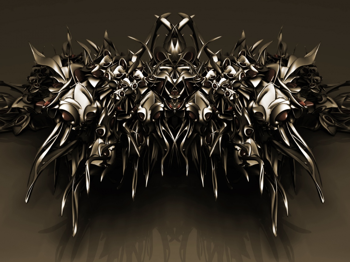 Страшная трехмерная абстракция обои