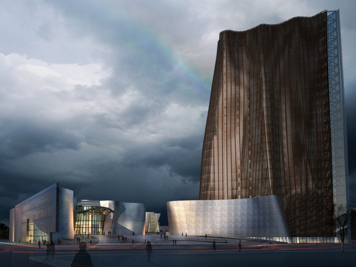 Здание обои