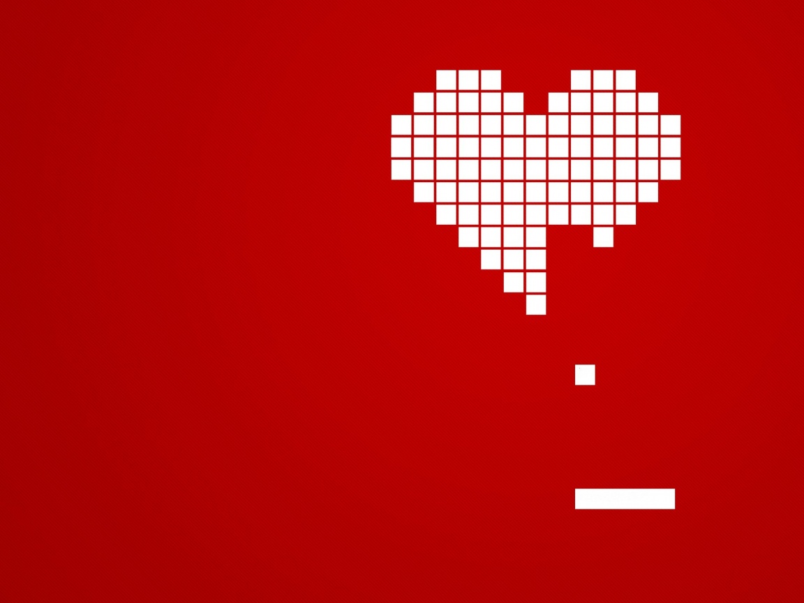 Уровень в виде сердца обои