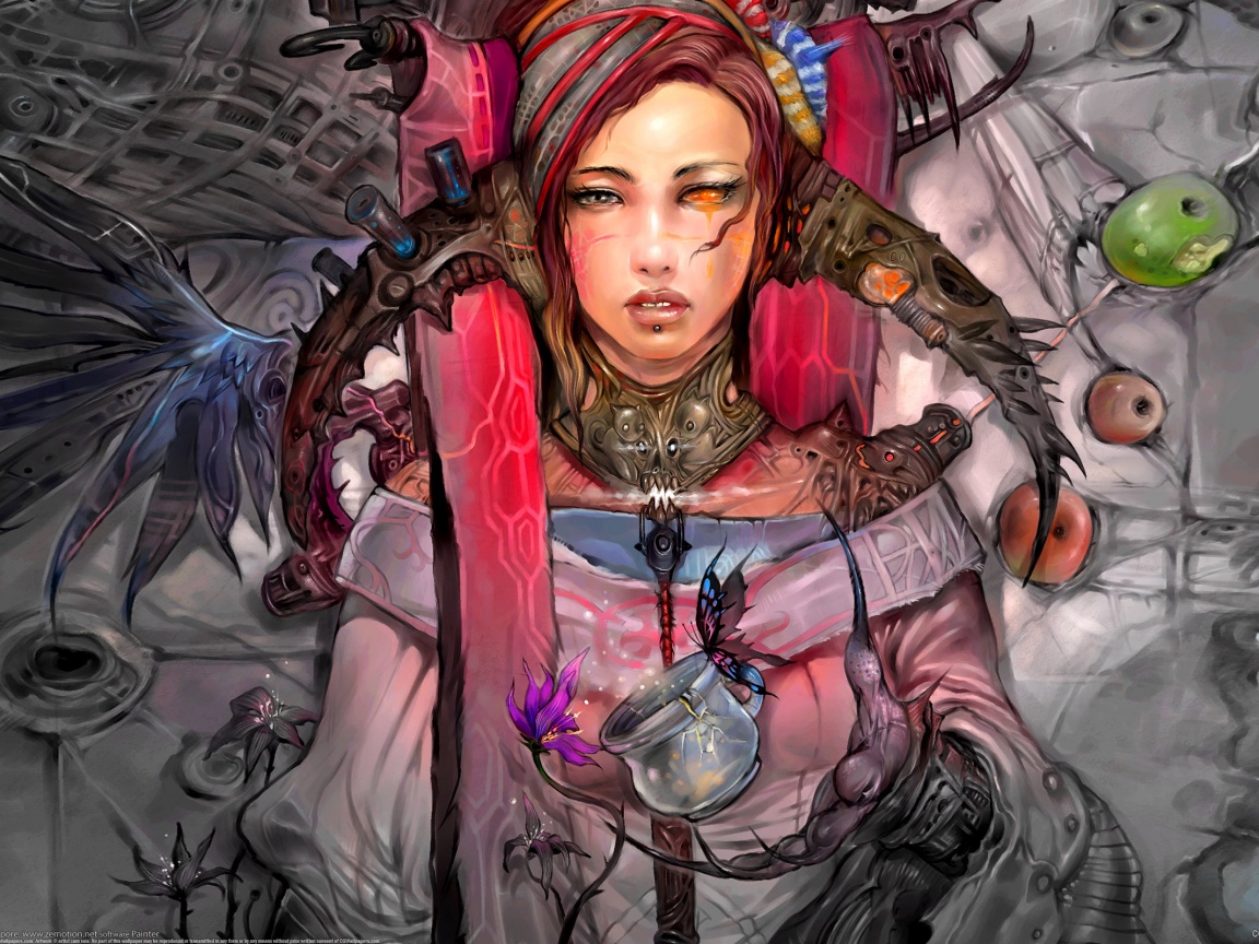 Странная девушка обои