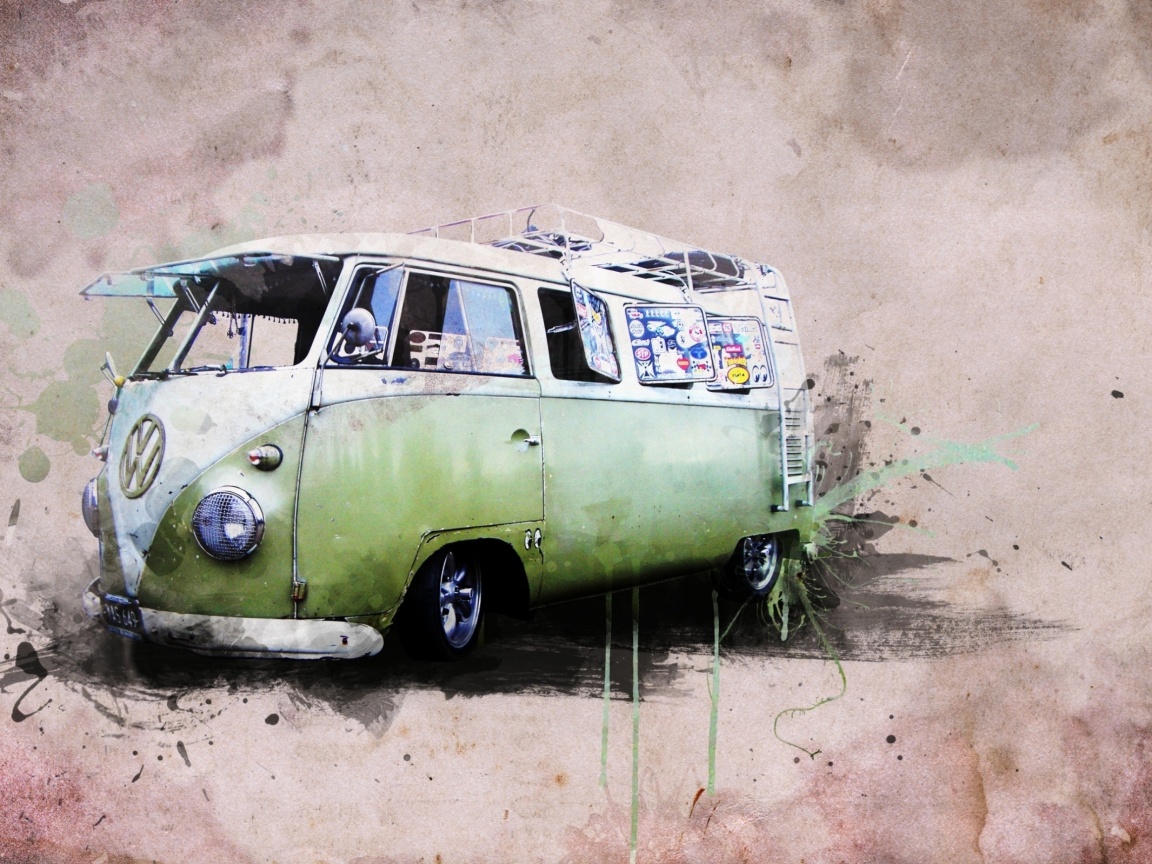 Фольксваген 56 года - лучший фургон для путешествий обои