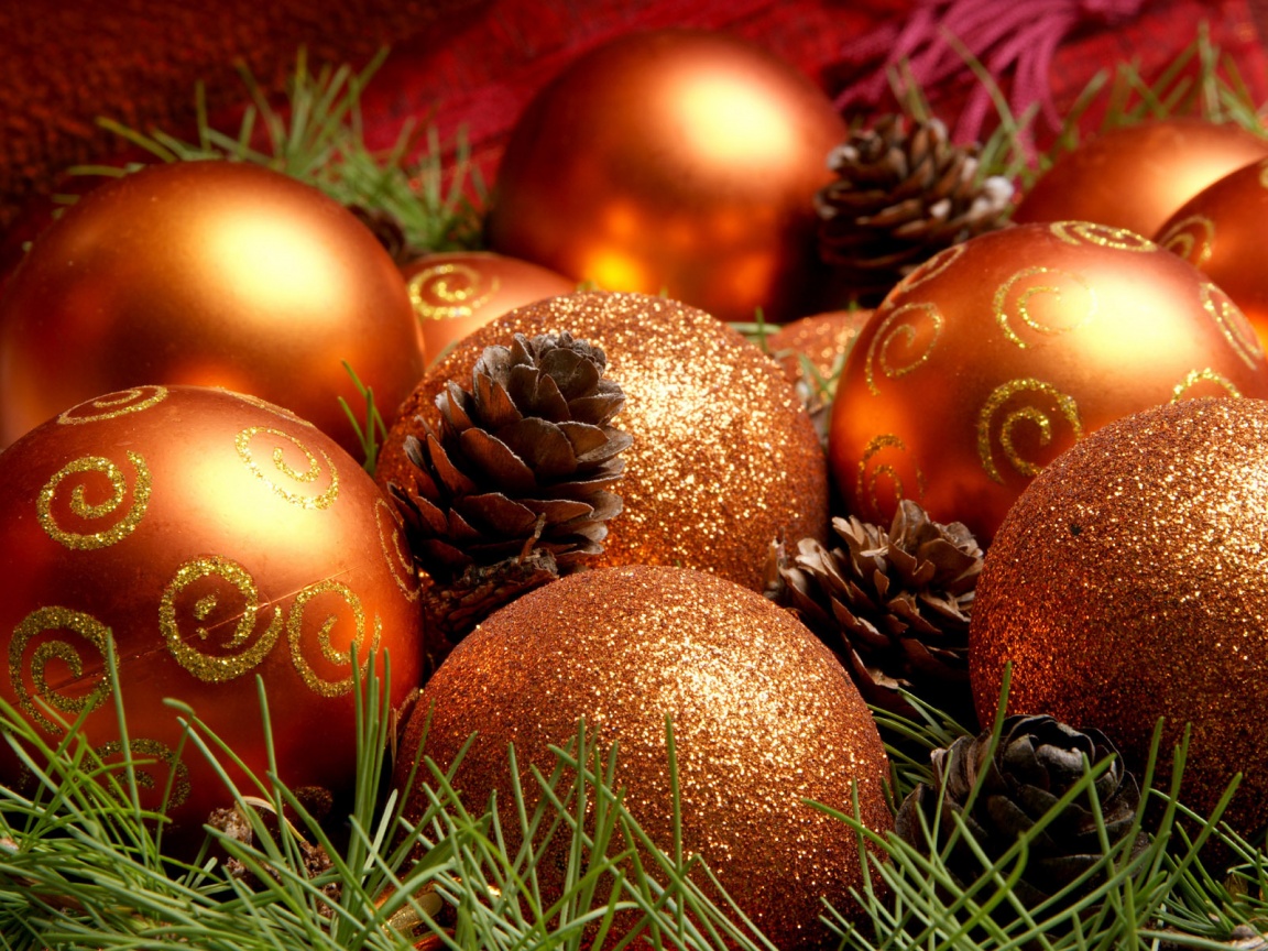 Ёлочные украшения обои