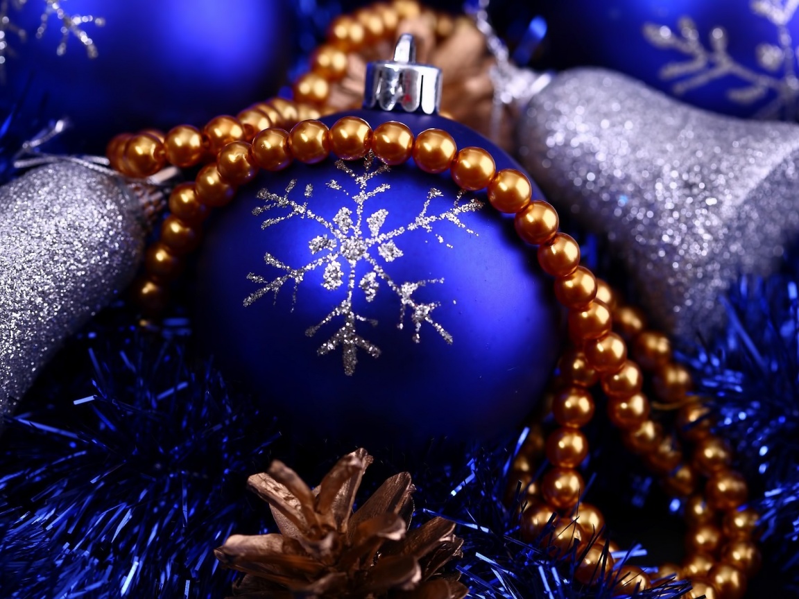Новогодние украшения для елки обои