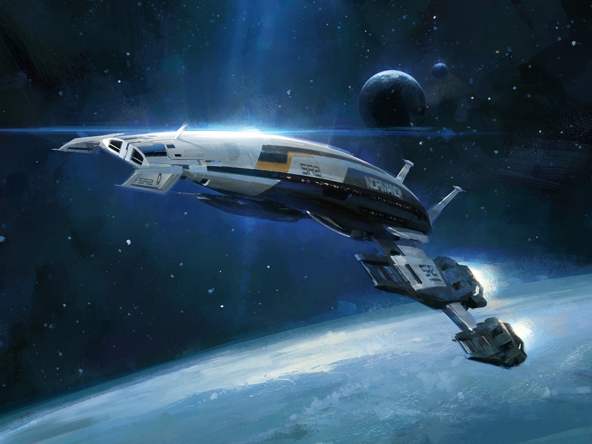 Корабль Normandy обои