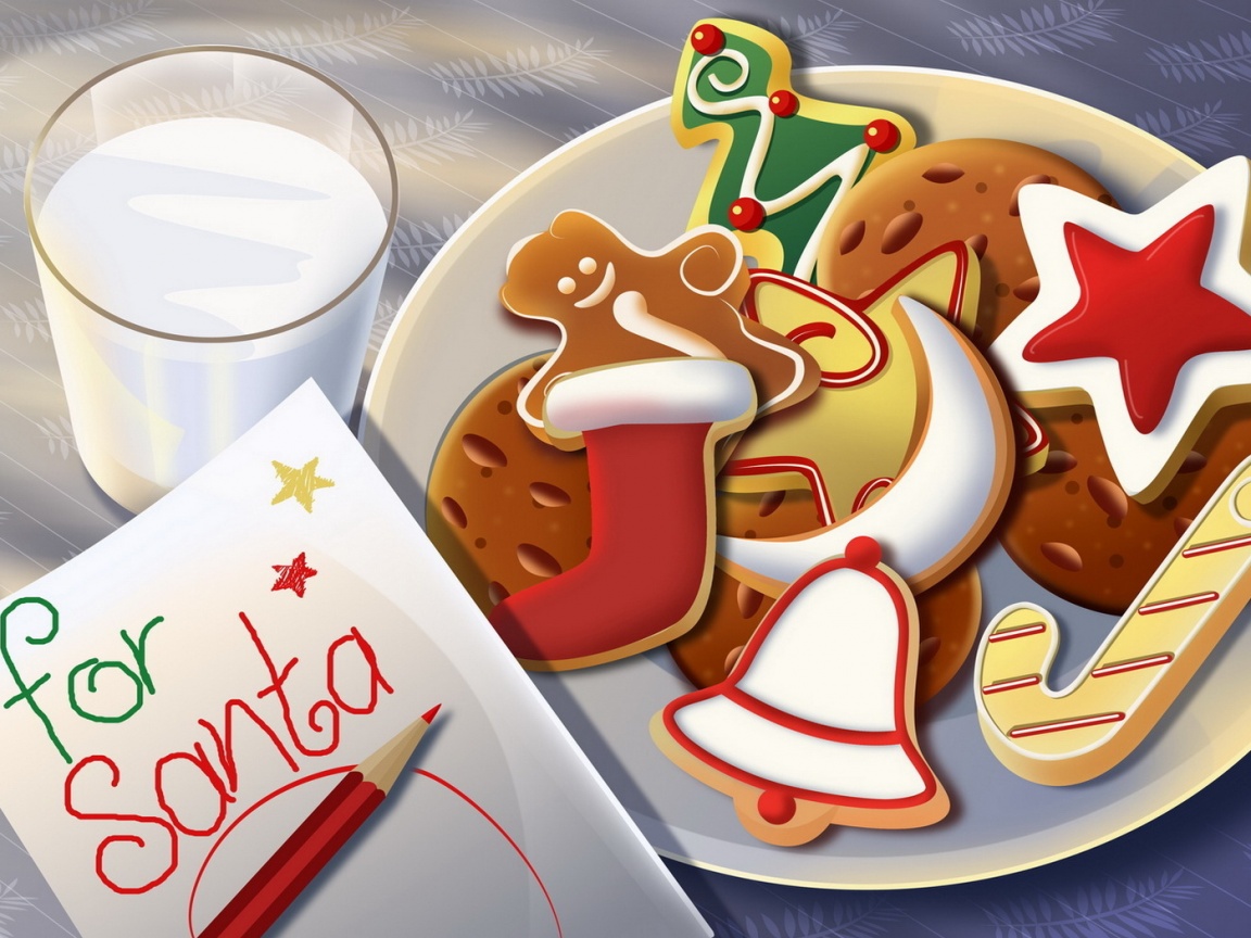 Сладости для санты обои