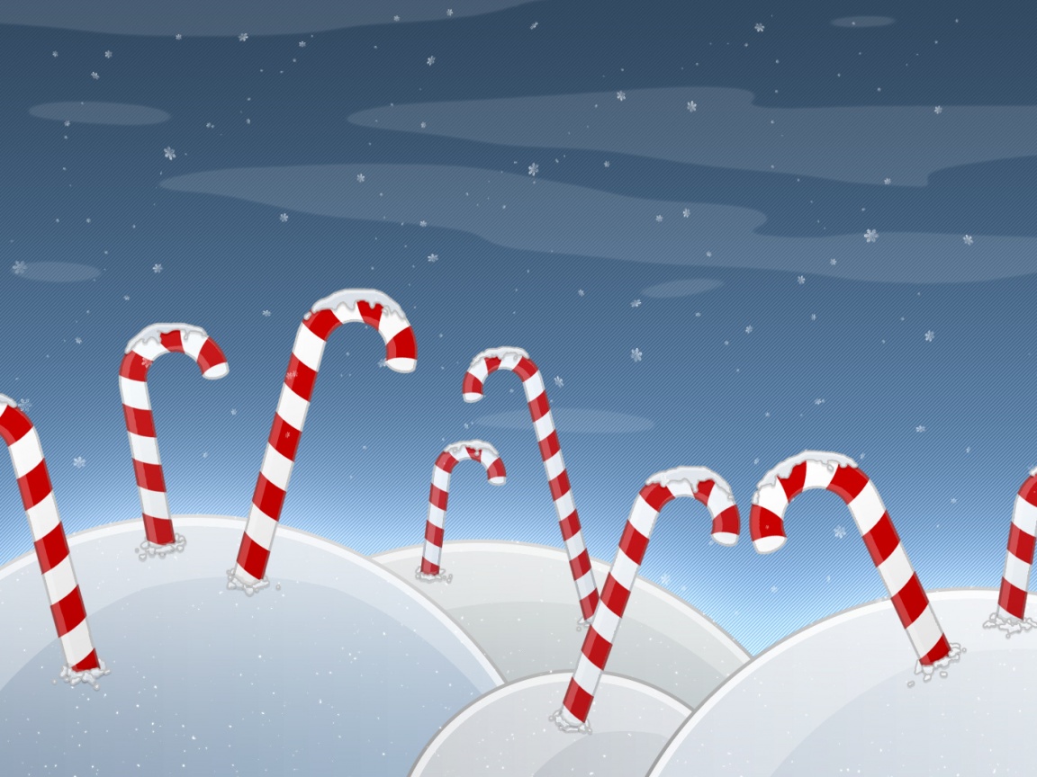 Леденцы в сугробах обои