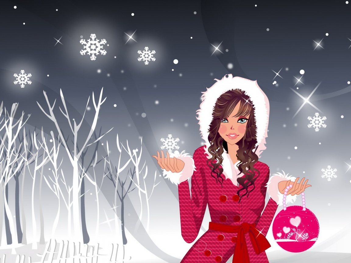 Модный новый год обои