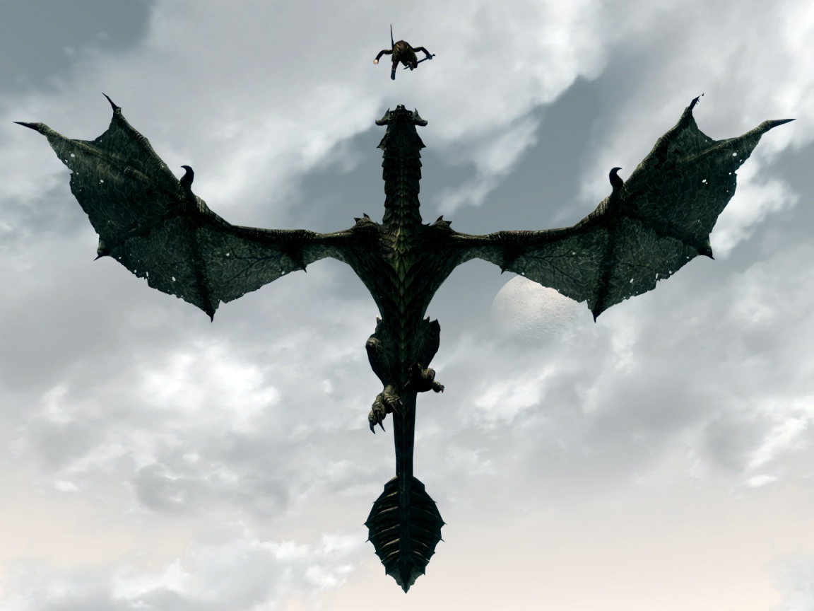 Нападающий дракон обои