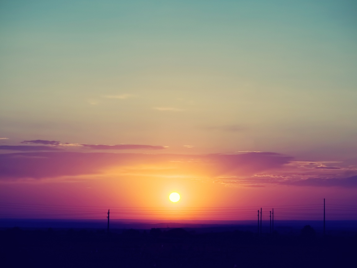 Сказочный закат обои