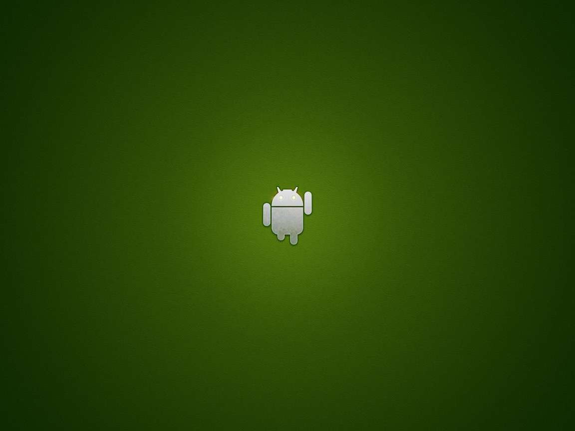 Логотип Android на зеленом фоне обои