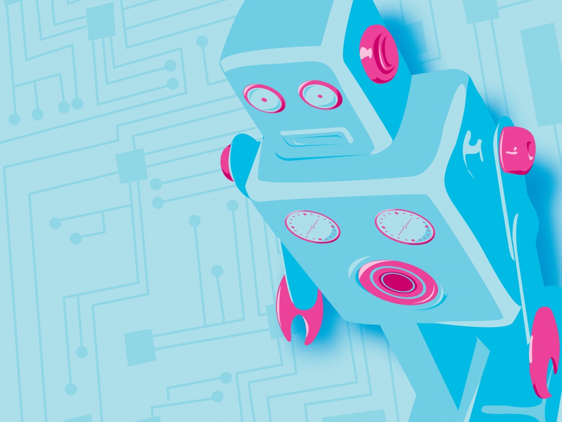 Векторный робот обои