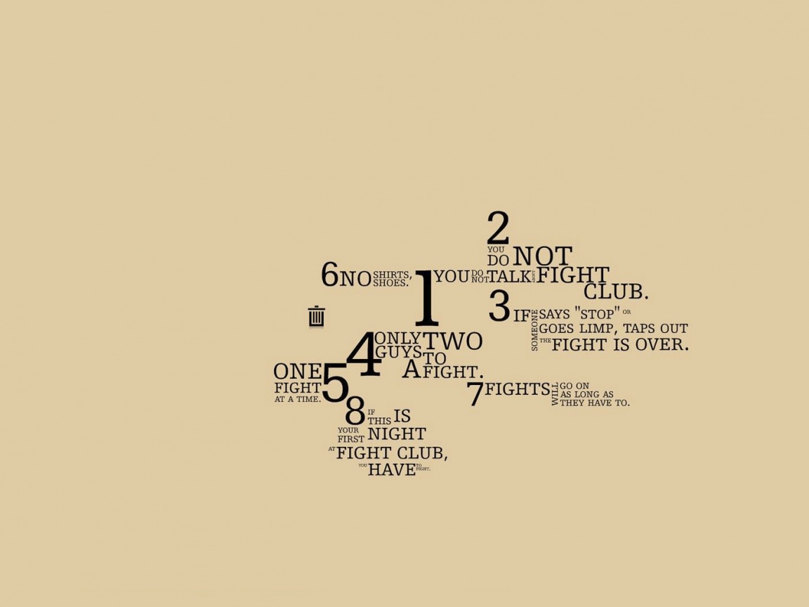 Правила бойцовского клуба обои