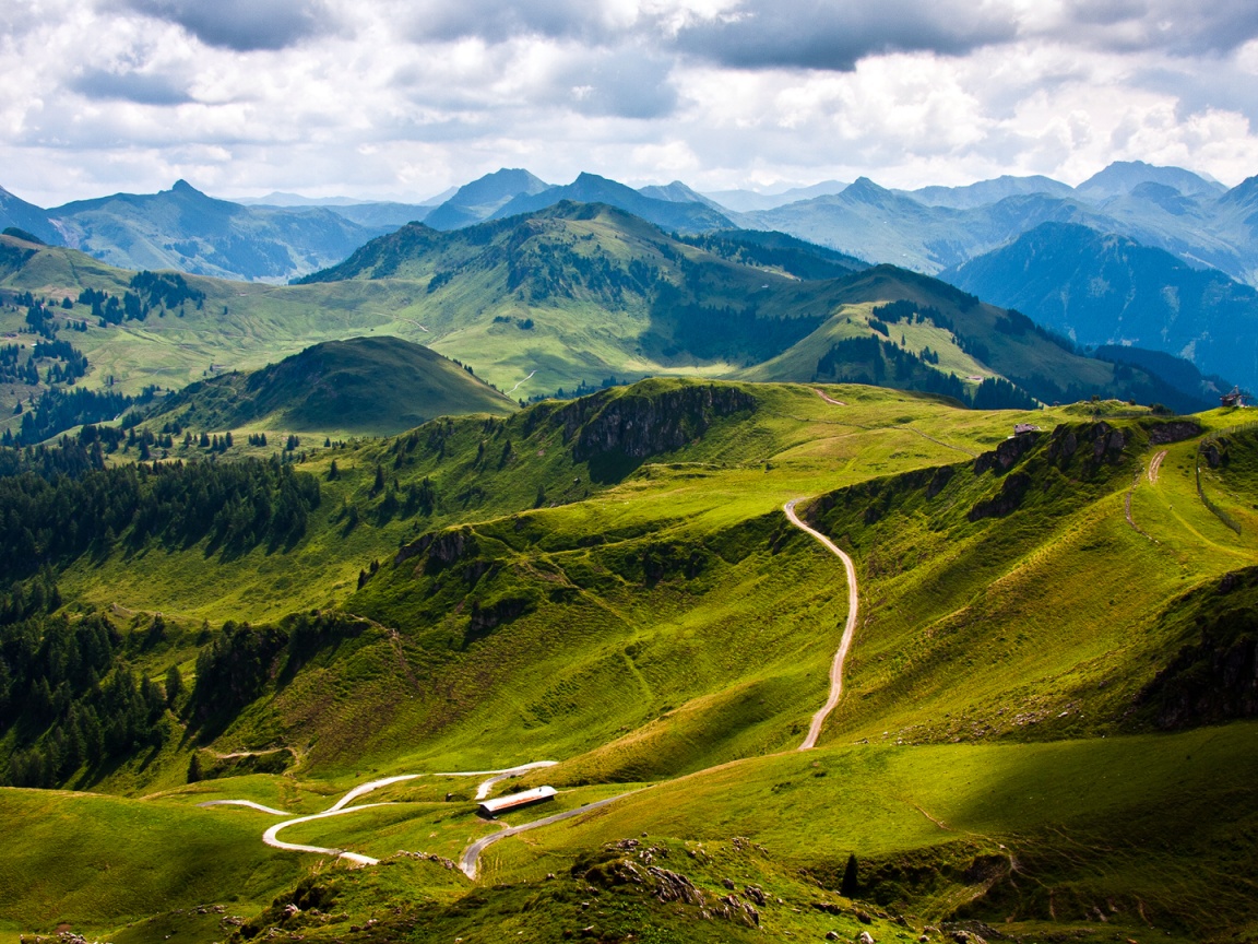 Извилистая горная дорога обои