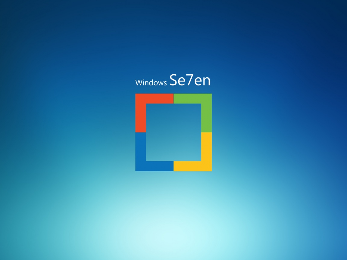 Квадратное лого Windows Seven обои