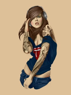 Музыкальная девочка обои