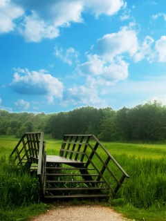 Мостик обои